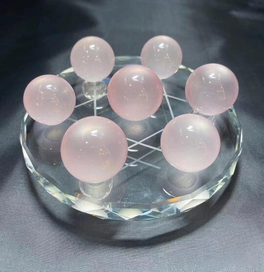 Virgo with Aries，Pink seven-star array, natural crystal