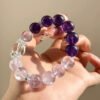 Natural two-color amethyst, transparent crystal, pink crystal | Gift for female businessmen
