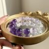 Natural two-color amethyst, transparent crystal, pink crystal | Gift for female businessmen