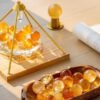 Golden crystal 7 star array, tiger eye crystal array, Gemini and Leo