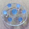 Aquarius and Pisces, sky blue crystal energy field, seven star array