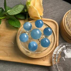 Aquarius and Pisces, sky blue crystal energy field, seven star array