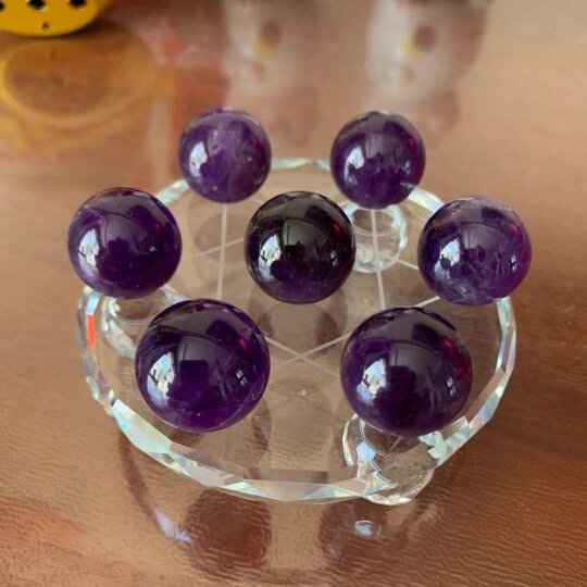 紫色 (4) Scorpio and Sagittarius, purple crystal energy field, seven star array