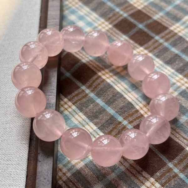 纯色 (1) Rose Quartz Bracelet – Love, Luck & Protection