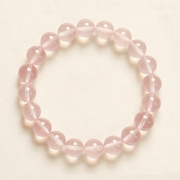 纯色 (2) Rose Quartz Bracelet – Love, Luck & Protection