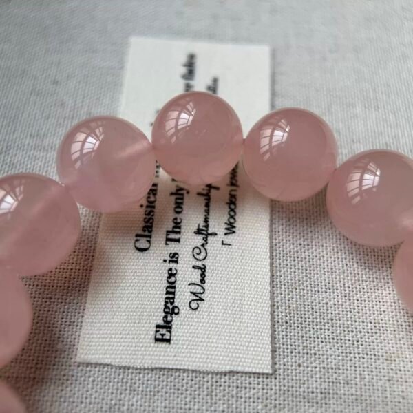 纯色 (7) Rose Quartz Bracelet – Love, Luck & Protection