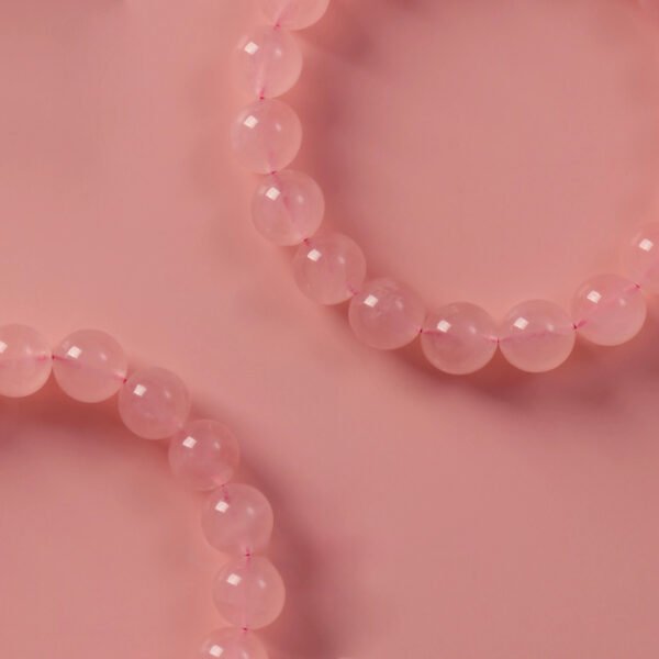 纯色 (8) Rose Quartz Bracelet – Love, Luck & Protection