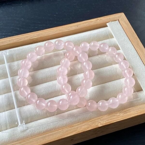 纯色 (9) Rose Quartz Bracelet – Love, Luck & Protection